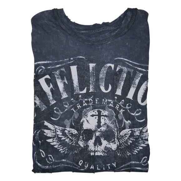 Affliction Live Fast Los Angeles Men’s T-Shirt Size L Vintage Skull Tee RARE - Picture 8 of 9